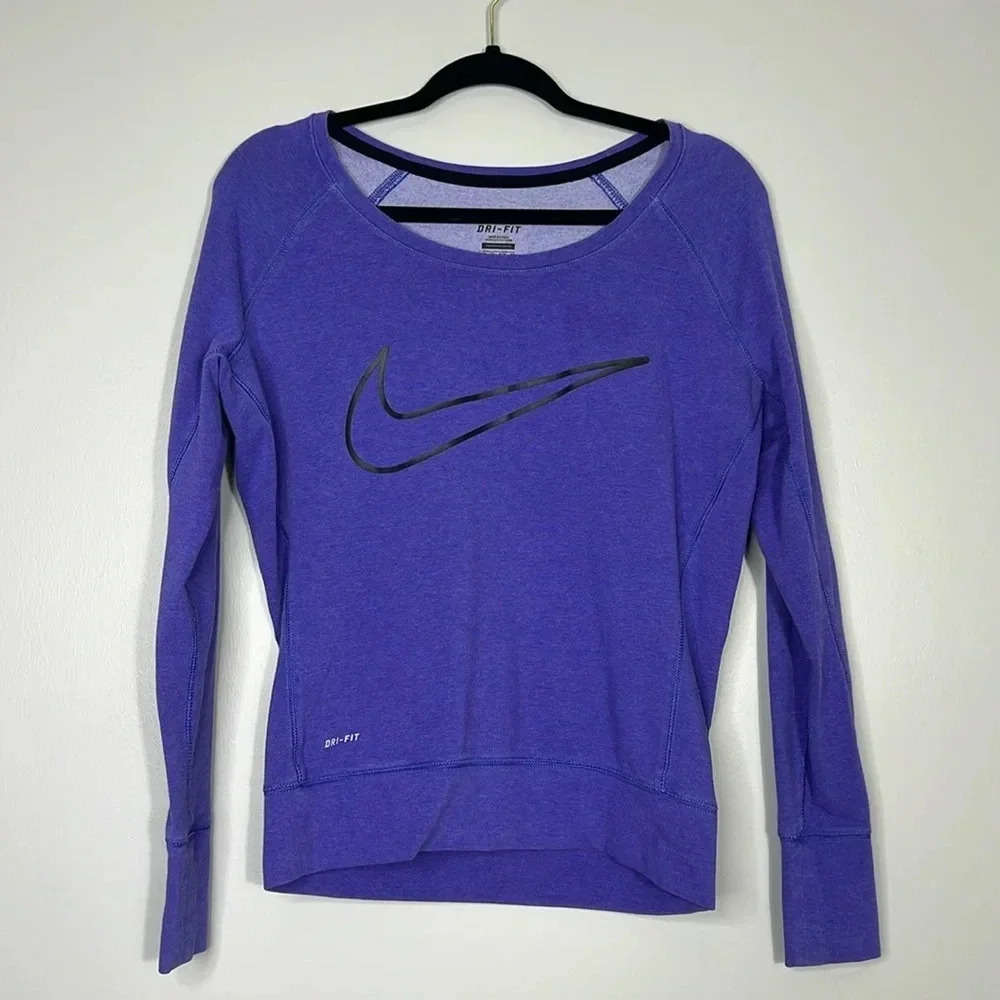 Nike Purple Long Sleeve Shirt/Pullover Sweatshirt - Size XS - EUC